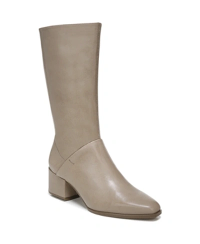 Shop Franco Sarto Jaxine Mid Shaft Boots Women's Shoes In Smokey Taupe Leather