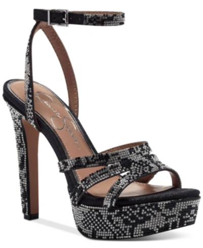 Shop Jessica Simpson Women's Balina Platform Dress Sandals Women's Shoes In Black Studs