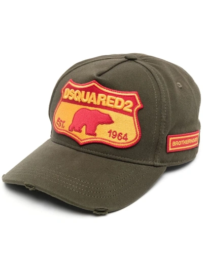 Shop Dsquared2 Logo-patch Baseball Cap In Grün