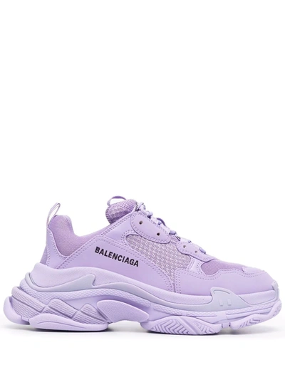 Balenciaga Triple S Low-top Sneakers In Purple | ModeSens