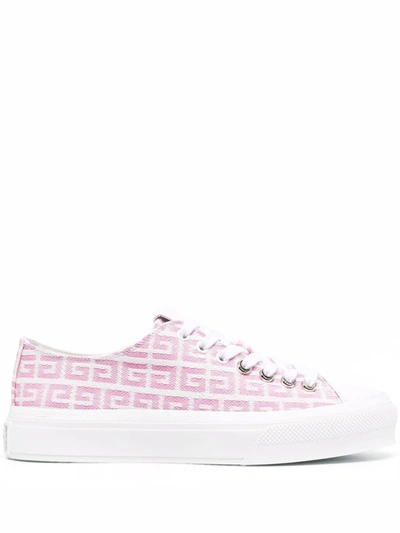 Shop Givenchy City 4g-jacquard Sneakers In Rosa