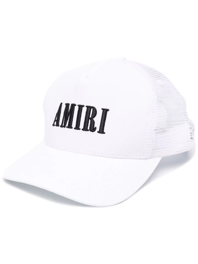 Shop Amiri Logo-patch Cap In Weiss
