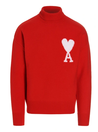 Shop Ami Alexandre Mattiussi Sweater In Red