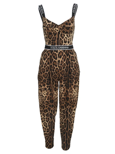 Shop Dolce & Gabbana Leopard-print Jumpsuit