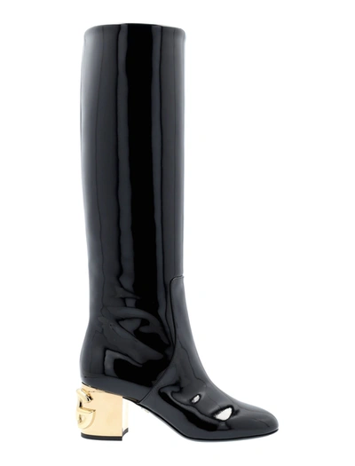 Shop Dolce & Gabbana Dg Heel Boots In Black