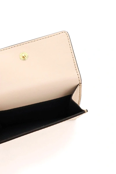 Shop Fendi Tri-fold Leather Wallet In Pink