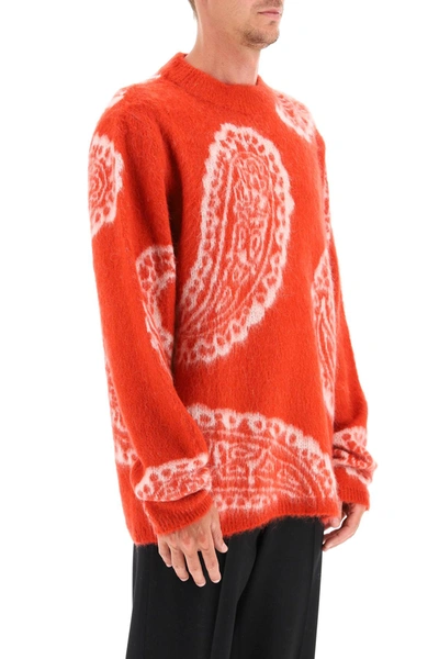 Shop 424 Paisley Sweater In Red,white