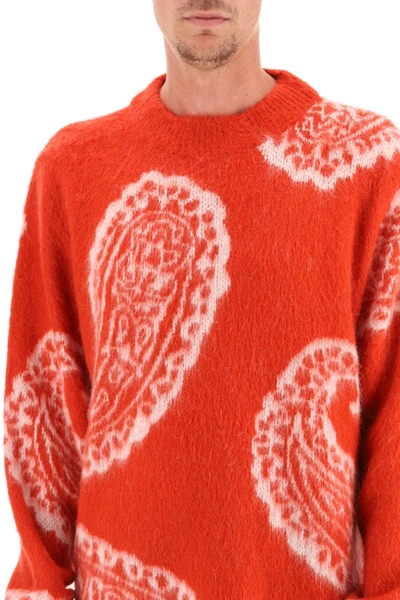 Shop 424 Paisley Sweater In Red,white