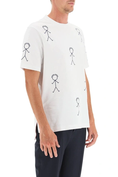 Shop Thom Browne Mr Thom Icon Print T-shirt In White,blue