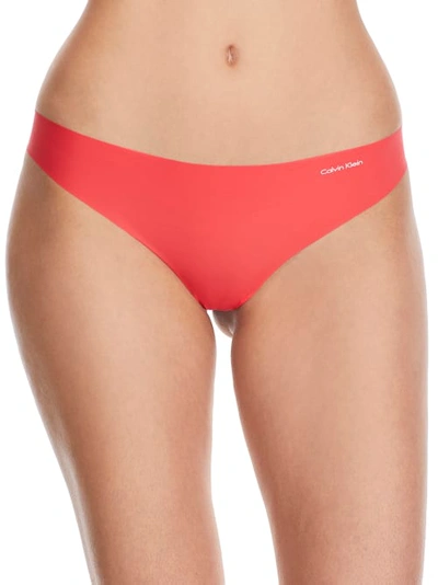Shop Calvin Klein Invisibles Thong In Strawberry