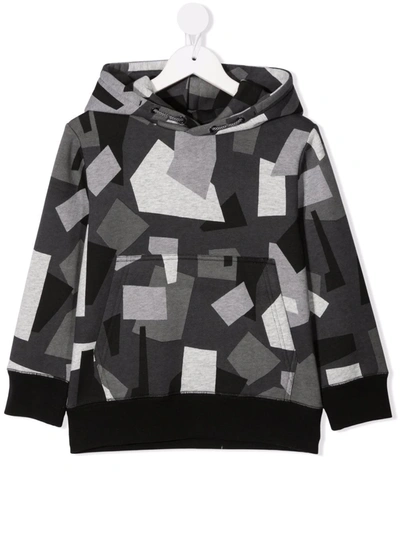Stella Mccartney - Geometric Oversized Fleece Hoodie In 灰色