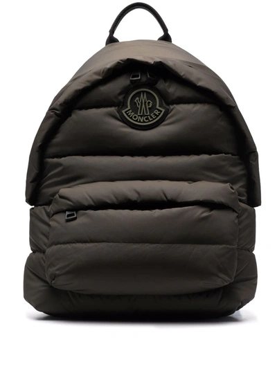 Shop Moncler Legere Padded Down Backpack In 绿色