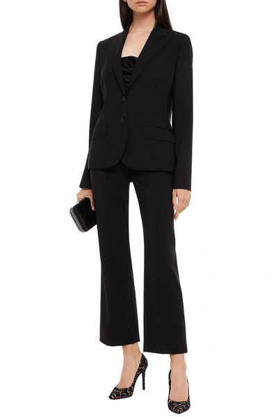 Shop Dolce & Gabbana Stretch-wool Crepe Blazer In Black