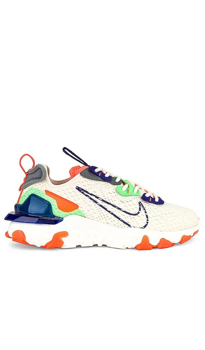 Shop Nike React Vision Sneaker In Pale Ivory  Concord  & Hyper Crimson