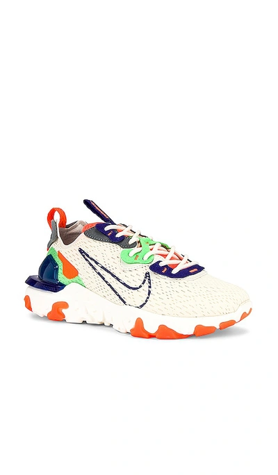 Shop Nike React Vision Sneaker In Pale Ivory  Concord  & Hyper Crimson