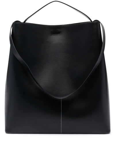 Shop Aesther Ekme Sac Leather Tote Bag In Schwarz