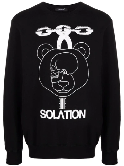 Shop Undercover Solation Graphic Print Sweatshirt In Schwarz