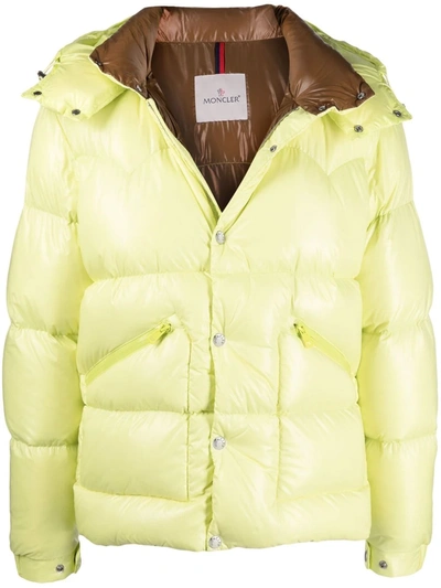 Shop Moncler Coutard Hooded Puffer Jacket In Gelb