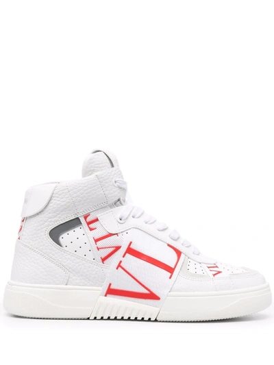 Shop Valentino Untitled High-top Sneakers In Weiss