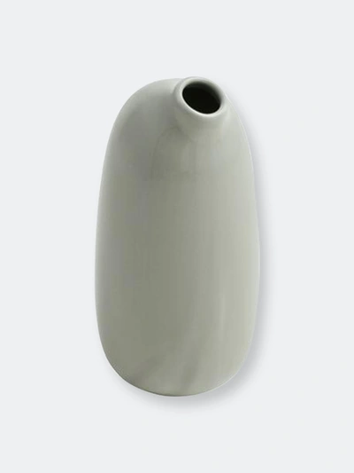 Shop Kinto Sacco Vase Porcelain 03 In Grey