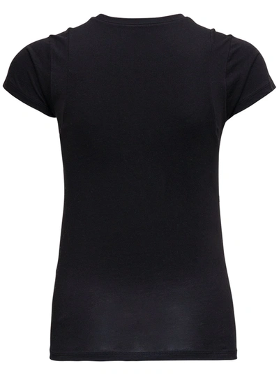 Shop Frame Le Mid Muscle Black Cotton T-shirt