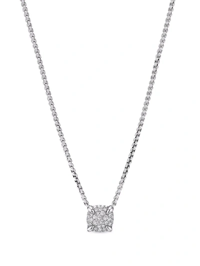 Shop David Yurman Sterling Silver Petite Chatelaine Diamond Necklace