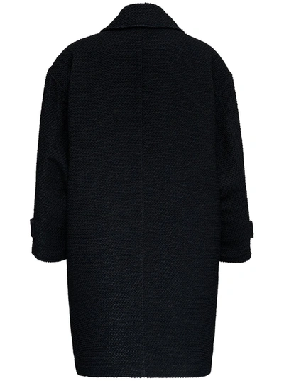 Shop Dolce & Gabbana Black Bouclè Wool Coat