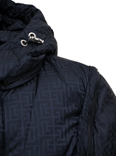 Balmain Jacket With Maxi Monogram Logo Print 50 IT at FORZIERI