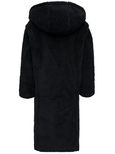 Shop Apparis Mia Black Ecological Fur Coat