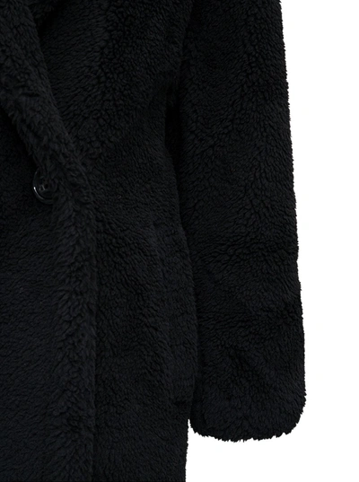 Shop Apparis Mia Black Ecological Fur Coat