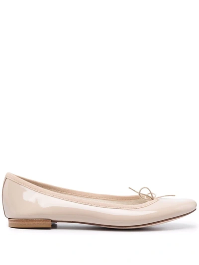 Shop Repetto Patent-leather Ballerina Shoes In Nude