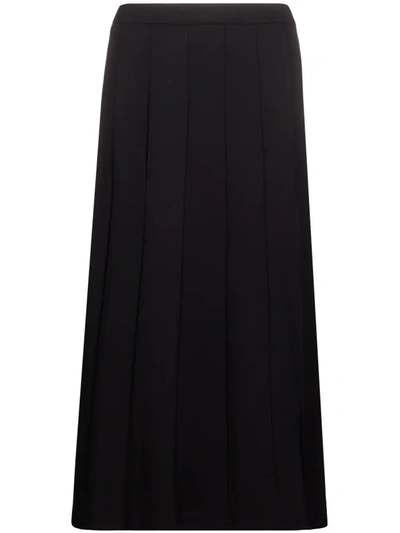 Shop Y-3 Asymmetric-pleat A-line Skirt In Schwarz