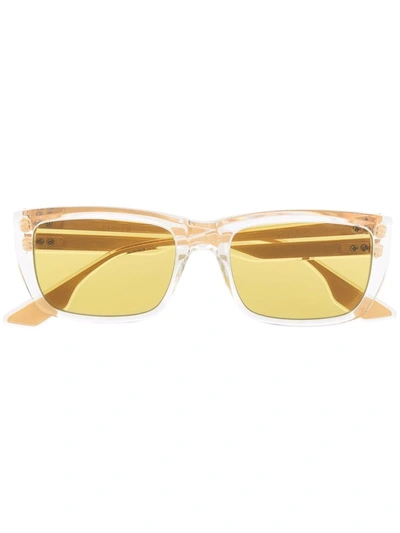 Shop Dita Eyewear Tinted Square-frame Sunglasses In Nude