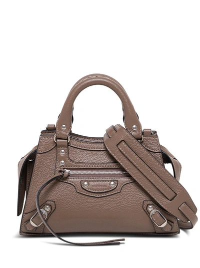 PRADA City Twin Pocket Calf Leather Tote Shoulder Bag Taupe- 15% OFF