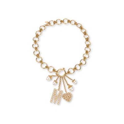Shop Moschino Belt With Chain And Charms In Gold