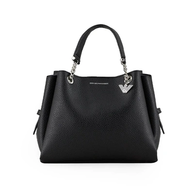 Shop Emporio Armani Charm Black Handbag