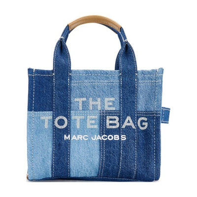 Shop Marc Jacobs The The Small Tote Denim Bag In Blue Denim