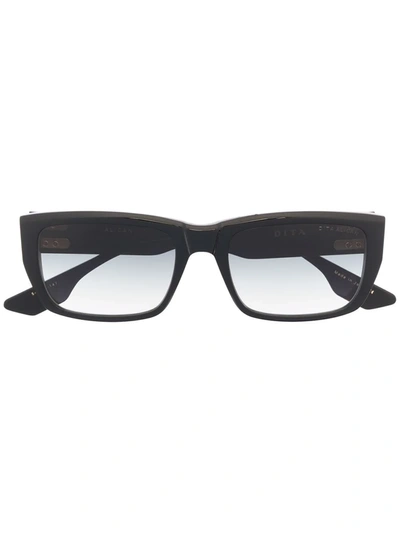 Shop Dita Eyewear Gradient Rectangle-frame Sunglasses In Schwarz