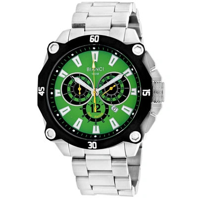 Shop Roberto Bianci Enzo Chronograph Quartz Green Dial Men's Watch Rb71012 In Black / Green