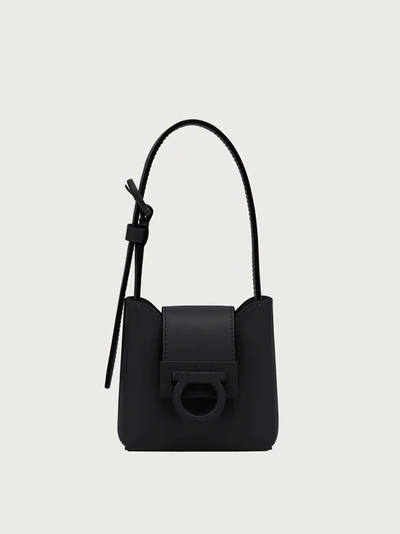 Shop Ferragamo Trifolio Minibag In Black