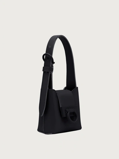 Shop Ferragamo Trifolio Minibag In Black