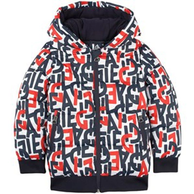 Shop Aigle Red Multi All Over  Print Puffer Jacket