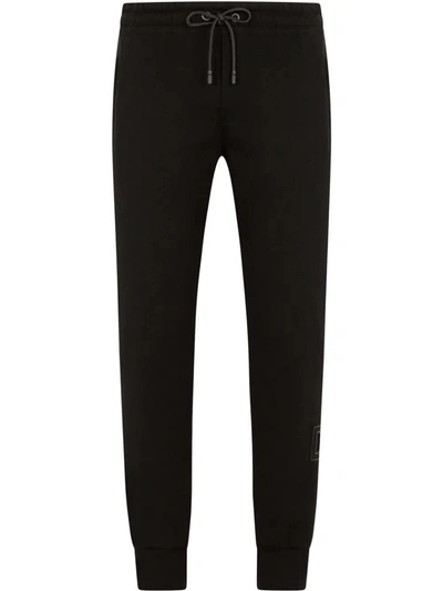 Shop Dolce & Gabbana Black Drawstring Sport Pants In Nero