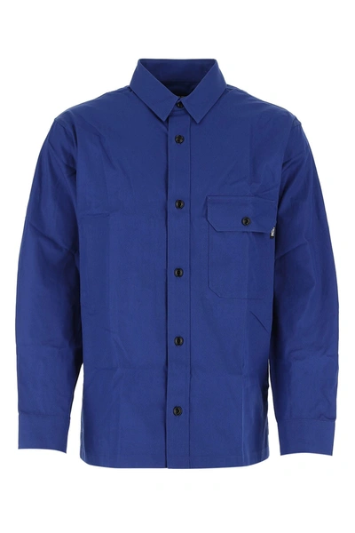 Shop Diesel Chest Pocket Buttoned Shirt In Blue