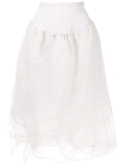 Shop Marc Le Bihan Layered Tulle Skirt In Grau