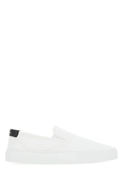 Shop Saint Laurent Slip In White