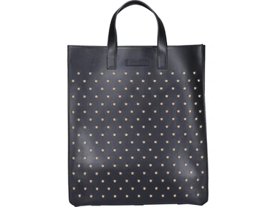 Shop Versace Medusa Studded Tote Bag In Black