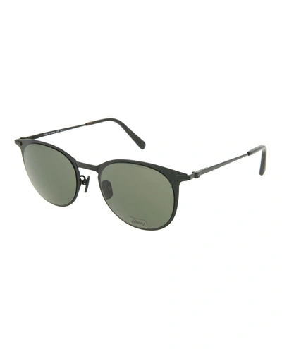 Shop Brioni Round/oval Sunglasses In Black
