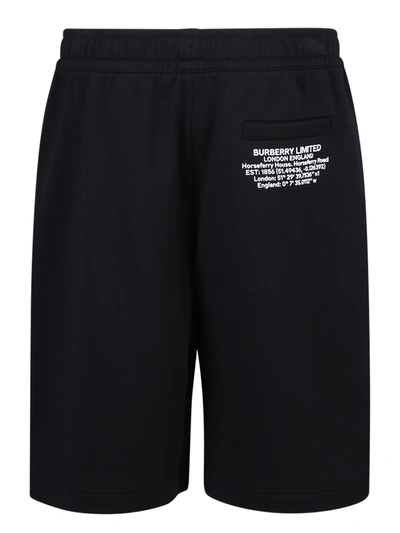 Shop Burberry Cotton Bermuda Shorts In Black