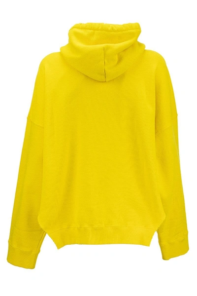 Shop Etro Cotton Sweatshirt With Pegasus And Logo In Yellow